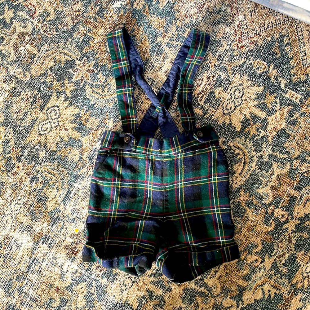 Darling Janie + Jack Suspender Shorts SZ 12-18 mos.